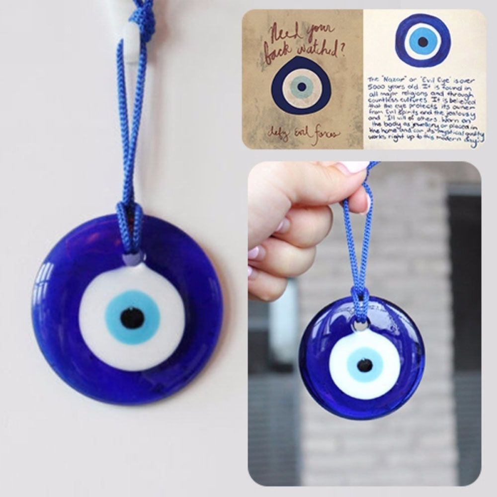 Smart Home Decor - โชคดีที่จี้ห้อยคอน่ารักตาชั่วร้ายสีฟ้ากรีกตุรกีเครื่องรางตาชั่วร้ายสีฟ้าตกแต่งรถยนต์เครื่องรางการตกแต่งภายในจี้สำนักงานบ้านรถ
