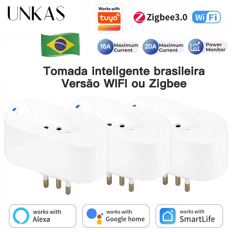 Smart Home Energy Monitor - UNKAS ใช้งานร่วมกับปลั๊ก Tuya Brazil WIFI หรือ