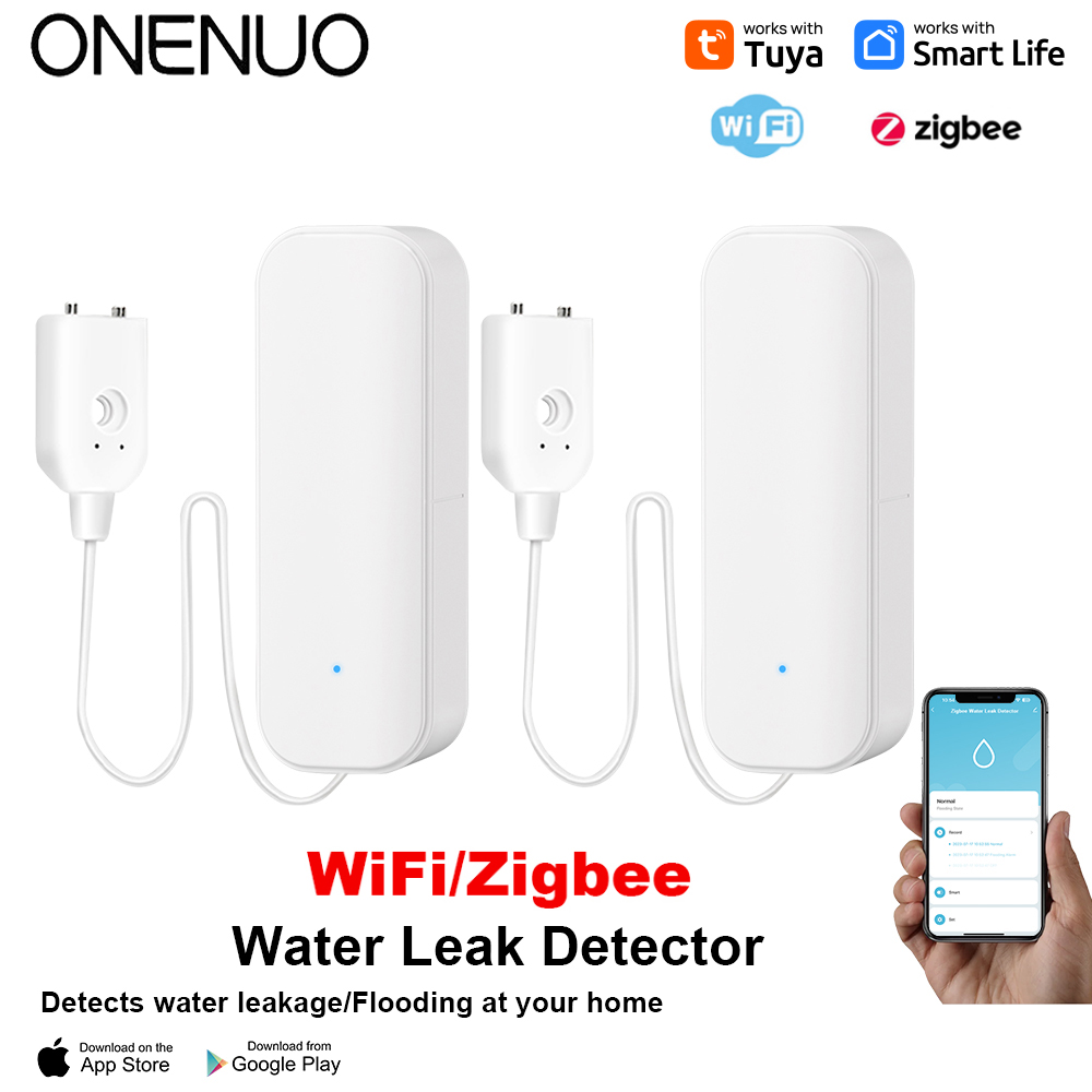 Wifi Water Sensor - WiFi/Zigbee Water Sensor Tuya รั่วเครื่องตรวจจับน้ําท่วม Smart