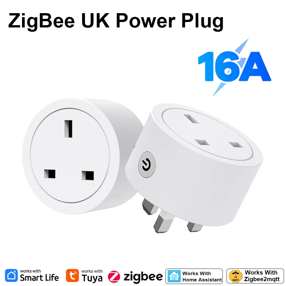Smart Home Monitor - ปลั๊กอัจฉริยะ Zigbee 16A แบบเต้ารับ UK ใช้งานร่วมกับ