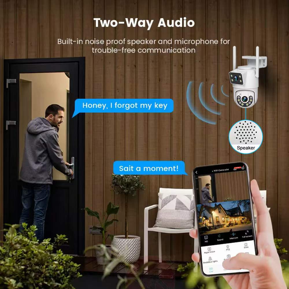 Smart Home Windows App - กล้องวงจรปิดไร้สายแบบโดม PTZ ความละเอียด 4MP UHD รองรับแอป