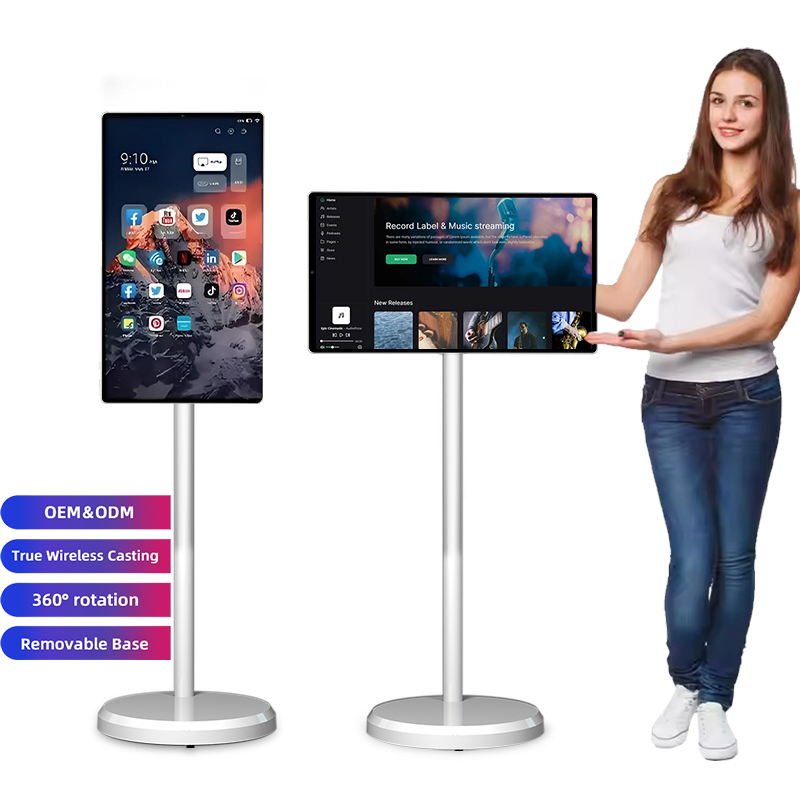 Smart Home Speaker - โทรทัศน์สมาร์ททีวีแบบพกพาขายส่ง 4G+64G จอ LCD ขนาด 21.5