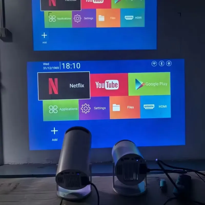 Smart Home Project - โปรเจคเตอร์อัจฉริยะรุ่นล่าสุด HY300 Pro โปรเจคเตอร์อัตโนมัติขนาดเล็กสำหรับโฮมเธียเตอร์ ฉายภาพยนตร์ ระบบแอนดรอยด์