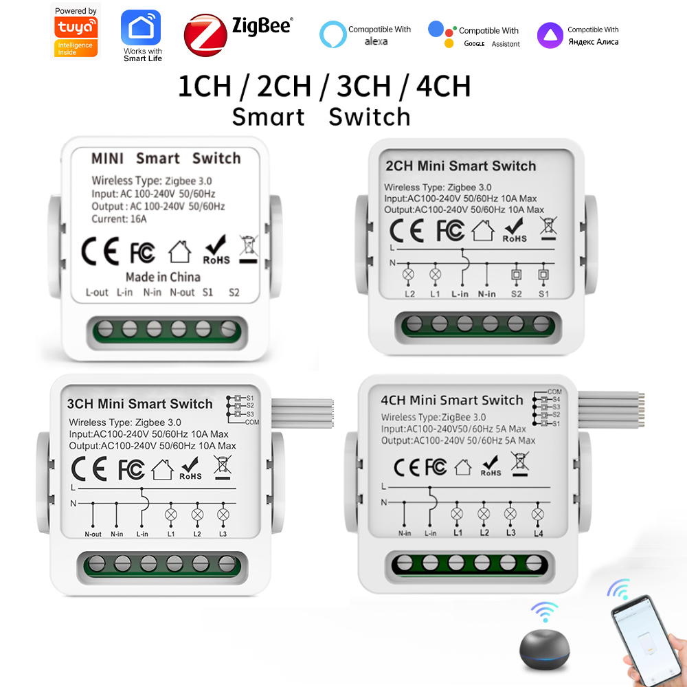 Smart Home Project - สวิตช์อัจฉริยะ Tuya Zigbee 3.0 แบบ 1/2/3/4