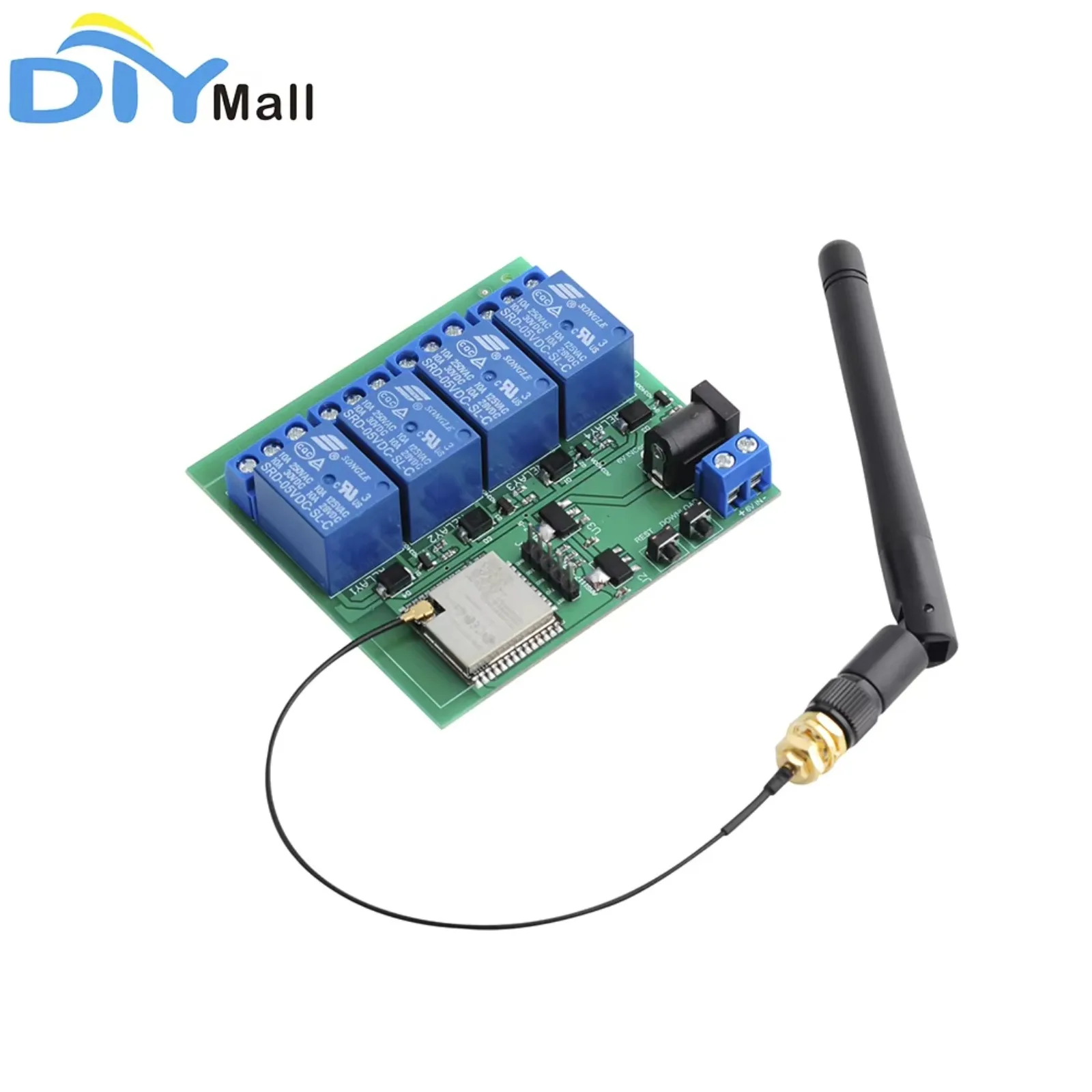 Smart Home Project - โมดูลรีเลย์ไร้สาย ESP32 4 ช่อง บอร์ดอัตโนมัติสำหรับบ้านอัจฉริยะ พร้อมเสาอากาศ