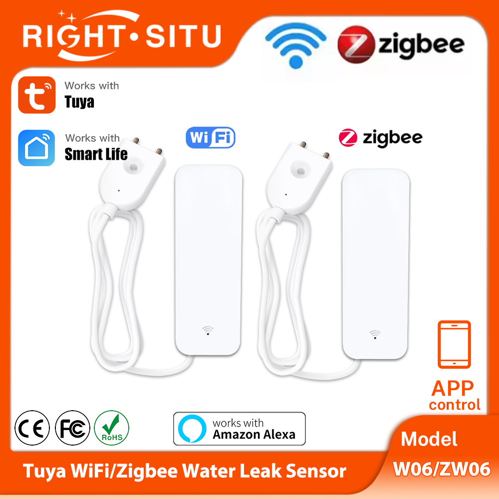 Wifi Water Sensor - เซ็นเซอร์น้ำ Tuya WiFi Zigbee อุปกรณ์ตรวจจับน้ำรั่วอัจฉริยะ สัญญาณเตือนน้ำท่วม
