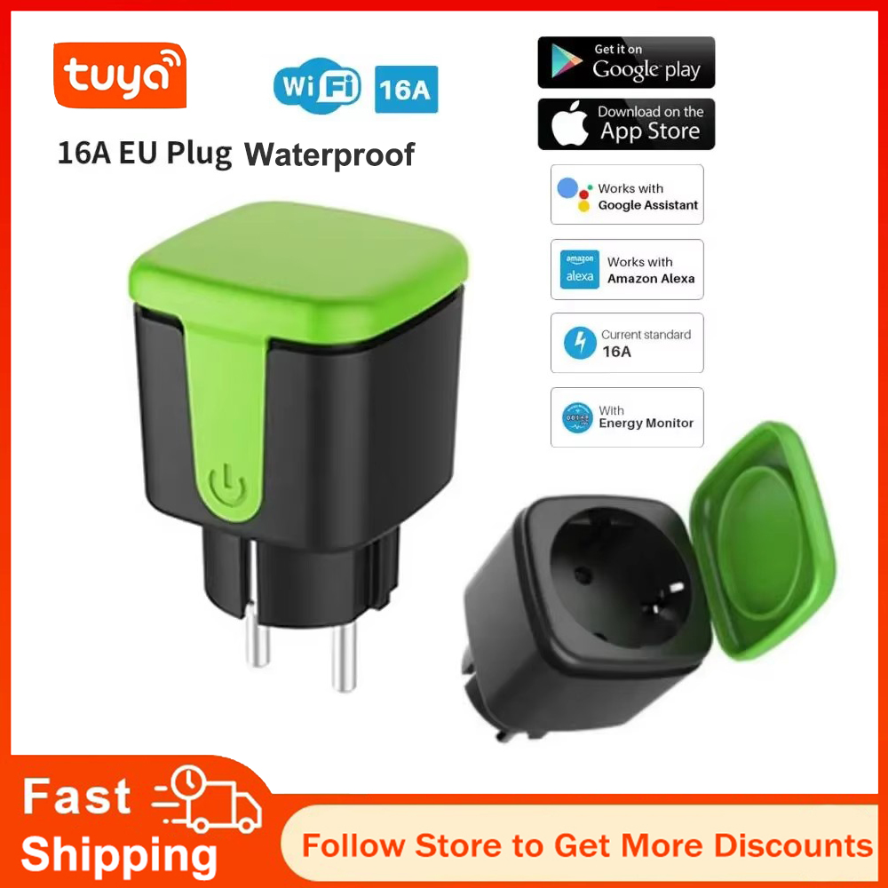 Tuya Wifi Socket - ปลั๊กไฟอัจฉริยะ Tuya EU 16A WiFi กันน้ำ