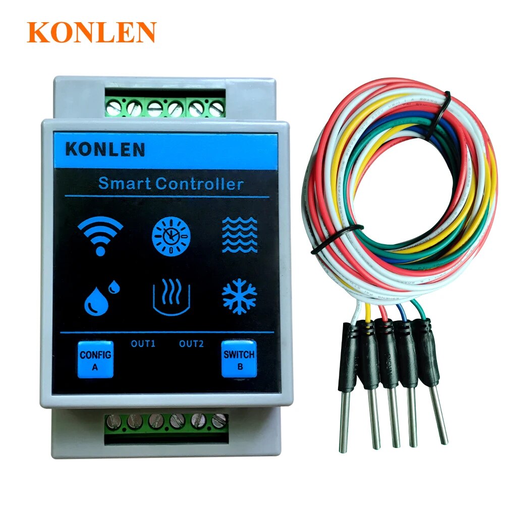 Wifi Water Sensor - KONLEN Tuya เซ็นเซอร์ระดับน้ํา WIFI Controller สมาร์ทบ้านรั่วน้ําท่วมนาฬิกาปลุกรั่ว