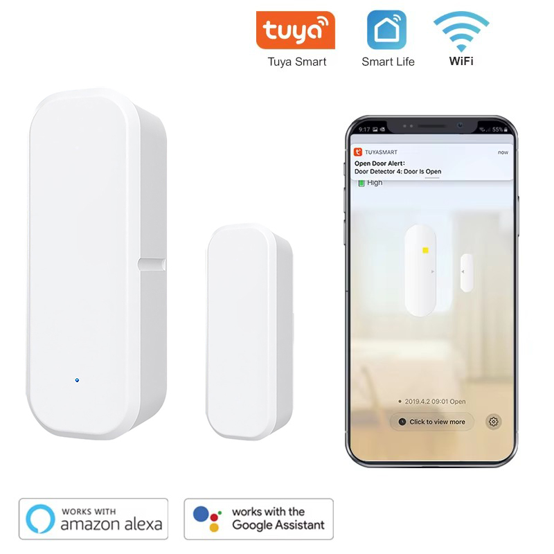 Smart Home Notifications - ทูย่า สมาร์ท ไวไฟเซ็นเซอร์ประตู สมาร์ทโฮม ตรวจจับการเปิด-ปิด ควบคุมผ่านแอป