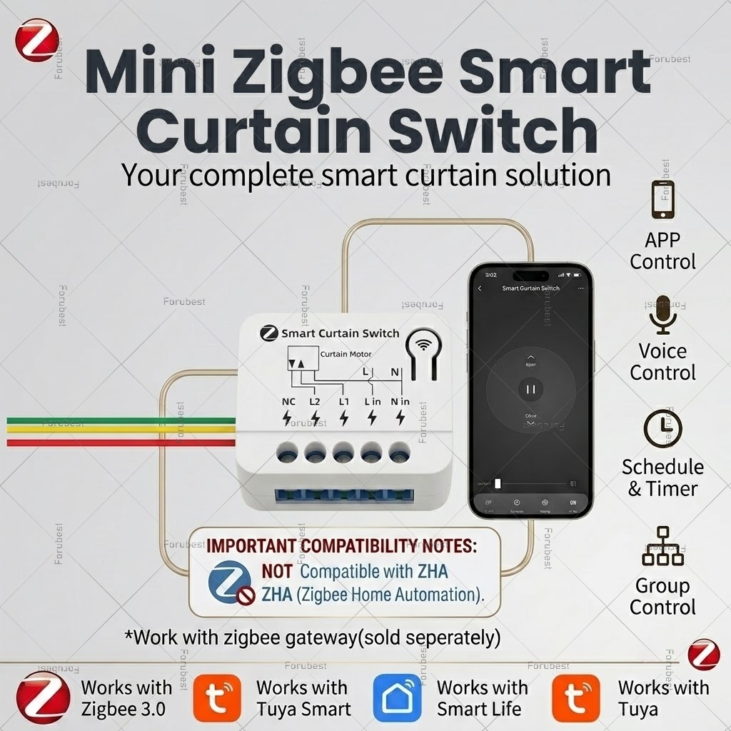 Curtain Motor - ซิกบีสมาร์ทสวิตช์ม่านโมดูลรีเลย์เบรกเกอร์สำหรับมอเตอร์ม่านม้วน มอเตอร์ม่านสวิตช์ 2MQTT แอพสมาร์ทไลฟ์