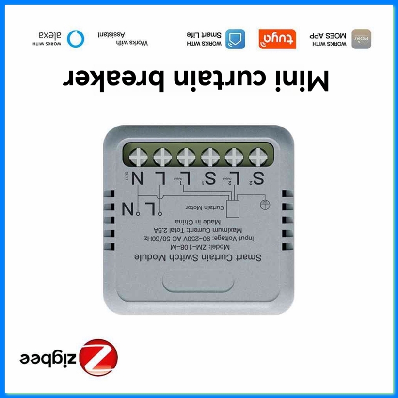 Curtain Motor - ทูยา ซิกบีโมดูลสวิตช์ม่านอัจฉริยะ ม่านม้วน สวิตช์มอเตอร์ รีโมทคอนโทรลผ่านแอพ ทำงานร่วมกับ