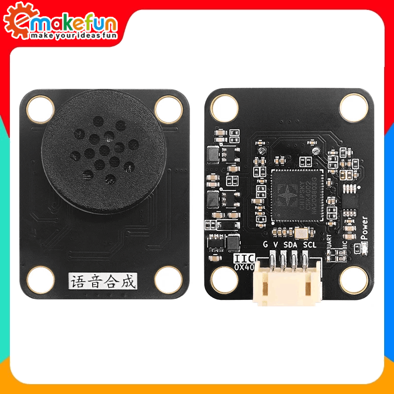 Smart Home Micro Bit - Emakefun โมดูลการสังเคราะห์คําพูดแรงโน้มถ่วงรองรับการอ่านข้อความแบบผสมภาษาอังกฤษภาษาจีนสําหรับ Arduino Micro: bit Robot