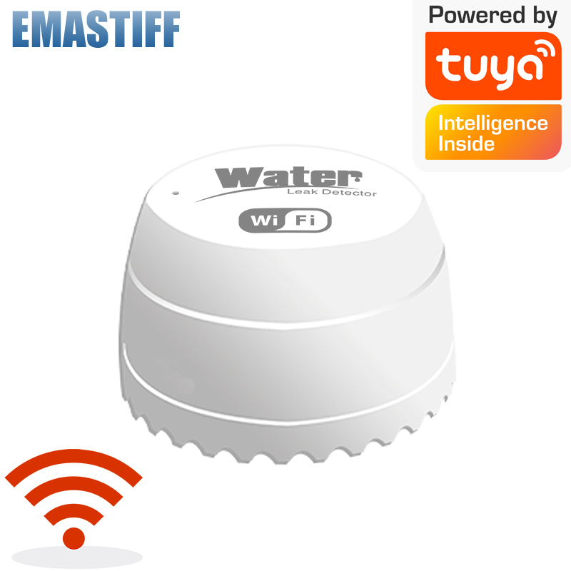 Wifi Water Sensor - เครื่องตรวจจับน้ำรั่วไหลแบบ Wifi พร้อมเสียงเตือน 40 เดซิเบล ใช้งานร่วมกับแอป