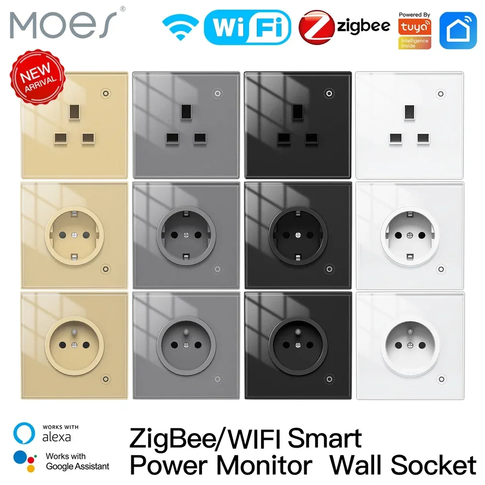 Moes ZigBee ซ็อกเก็ตผนัง WIFI  - Smart Home Energy Monitor บทวิจารณ์และราคา