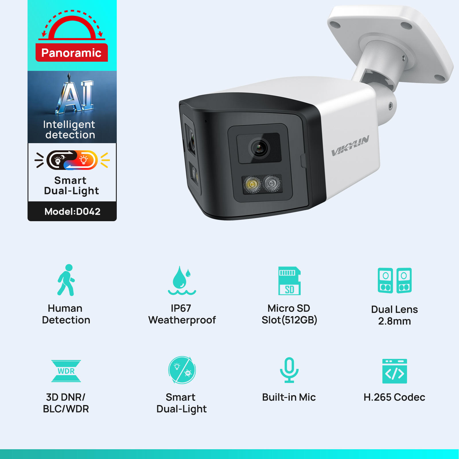 วิคิลิน 170 °   กล้อง IP รักษา - Smart Home Notifications บทวิจารณ์และราคา