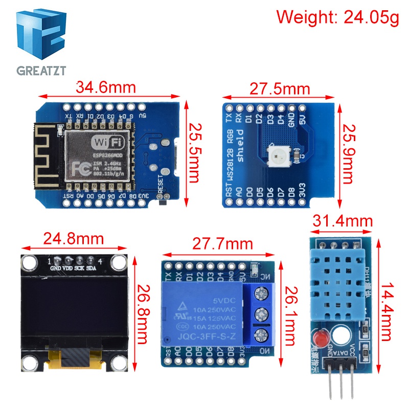 WeMos D1 Mini ESP8266 ESP-12F  - Smart Home Esp8266 บทวิจารณ์และราคา
