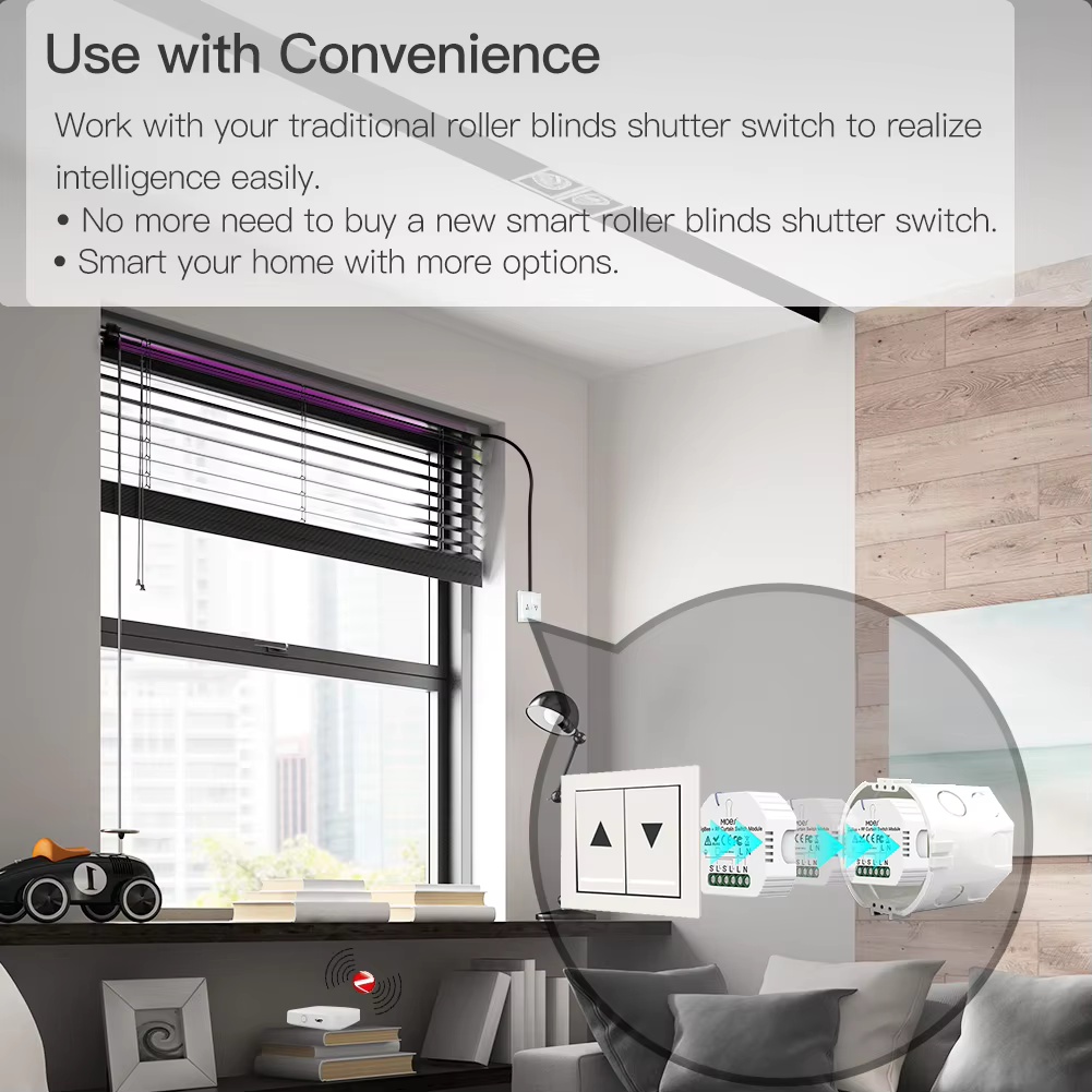 โมดูลสวิตช์ม่านอัจฉริยะ MOES Z - Curtain Motor บทวิจารณ์และราคา