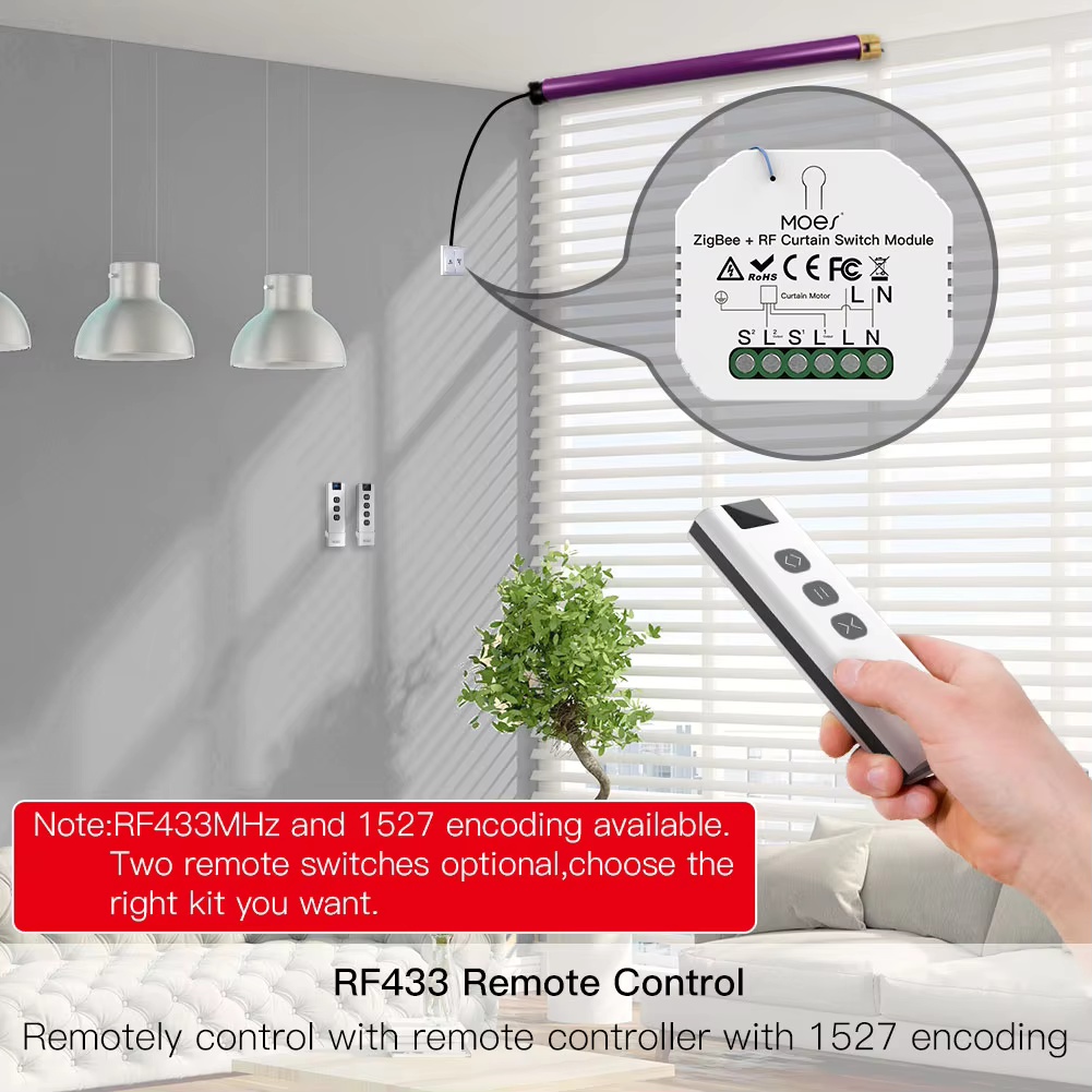 โมดูลสวิตช์ม่านอัจฉริยะ MOES Z - Curtain Motor บทวิจารณ์และราคา