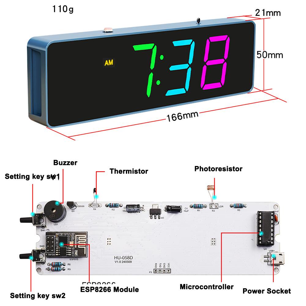 ESP8266 IOT ชุดนาฬิกา WiFi สีส - Smart Home Esp8266 บทวิจารณ์และราคา
