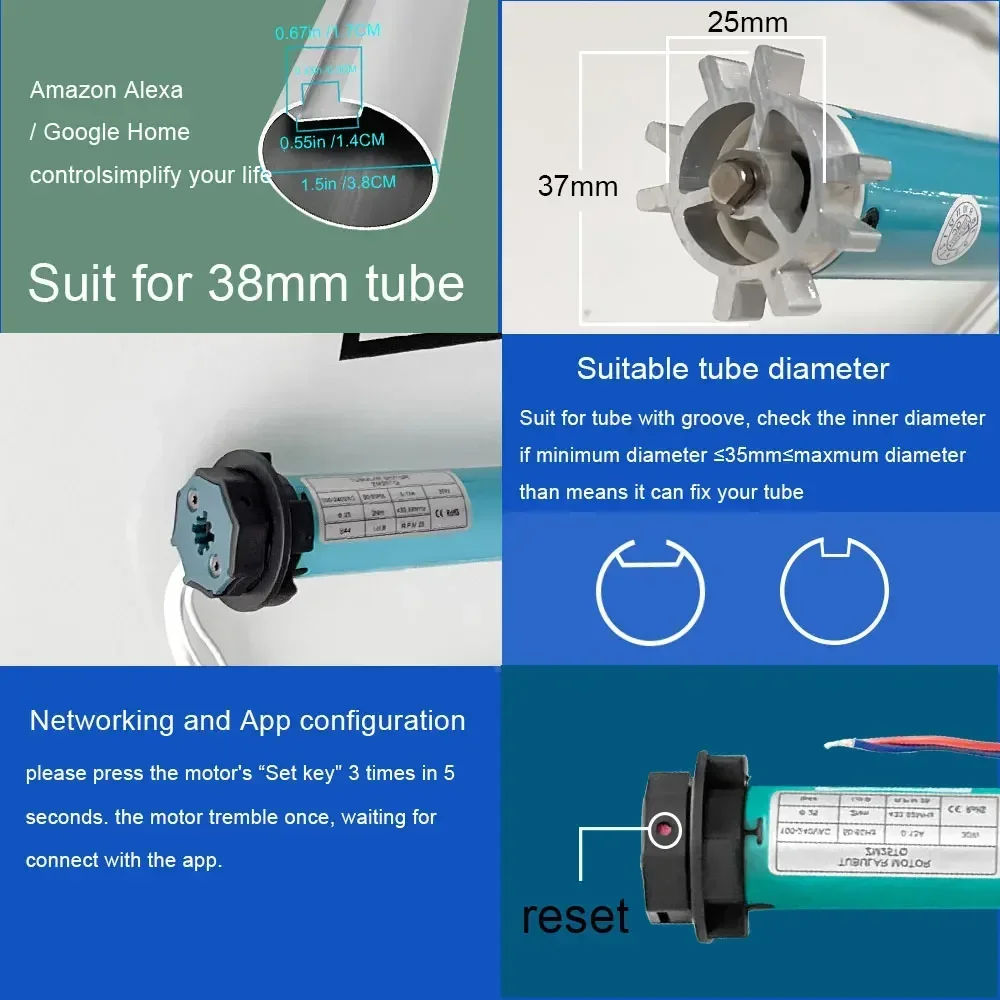 ระบบมอเตอร์ม่านอัจฉริยะ SZMYQ  - Curtain Motor บทวิจารณ์และราคา