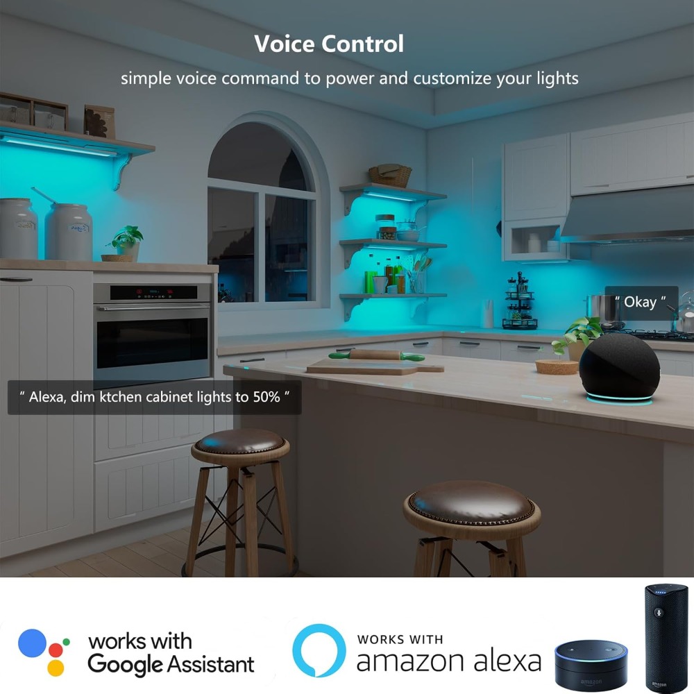 ไฟใต้ตู้ RGB DC12V พร้อมตัวควบ - Smart Home Decor บทวิจารณ์และราคา