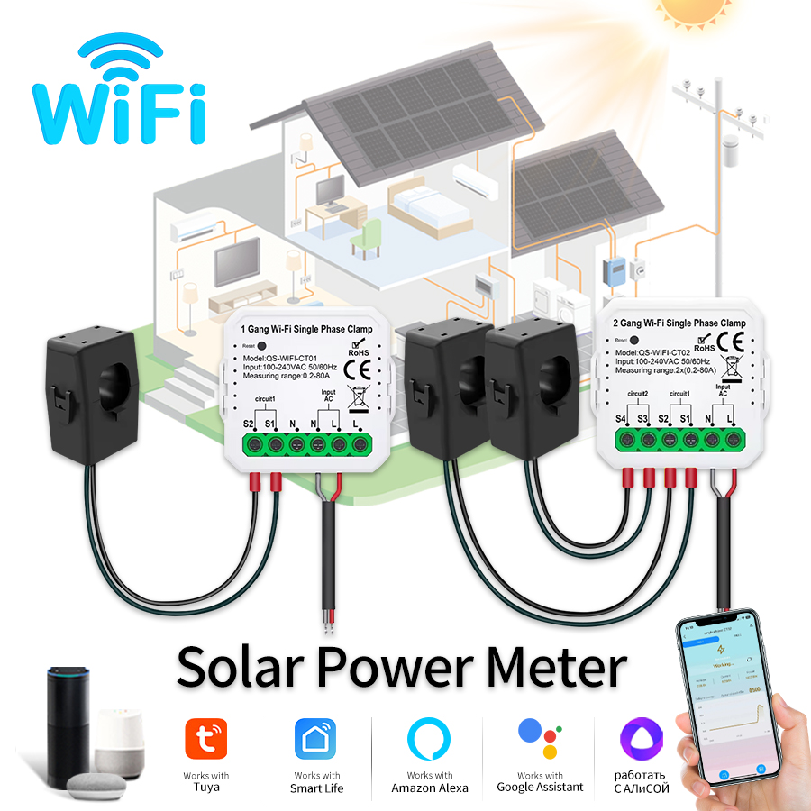 Tuya สมาร์ท WiFi พลังงานแสงอาท - Smart Home Energy Monitor บทวิจารณ์และราคา