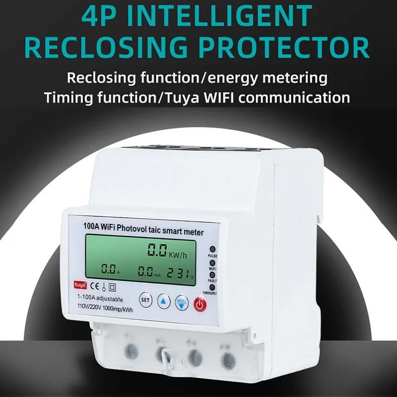 มิเตอร์ไฟฟ้าอัจฉริยะ 4P 1-100A - Smart Home Energy Monitor บทวิจารณ์และราคา