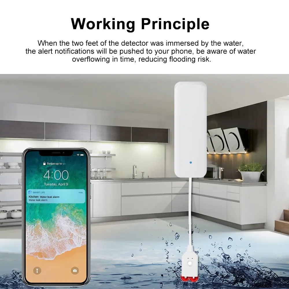 Tuya เซ็นเซอร์น้ำรั่ว, มีไวไฟอ - Wifi Water Sensor บทวิจารณ์และราคา