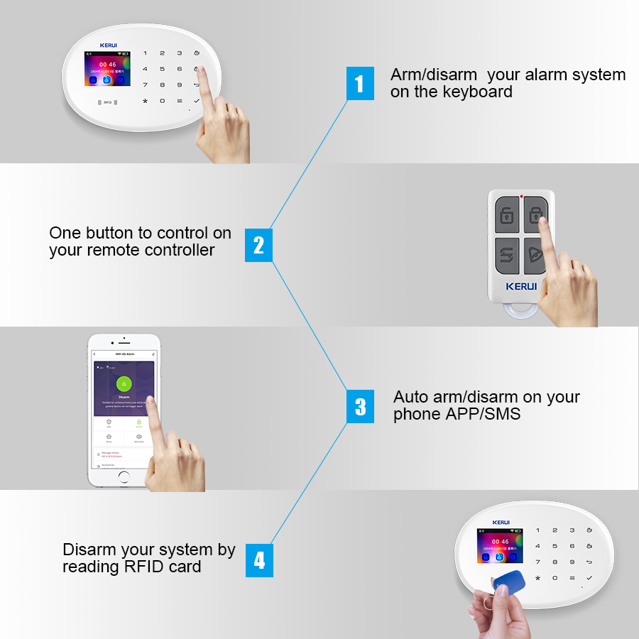 ระบบเตือนภัยไร้สาย KERUI Tuya  - Smart Home Notifications บทวิจารณ์และราคา