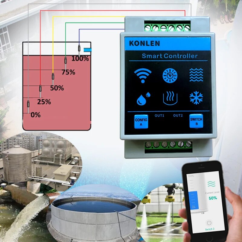 KONLEN Tuya เซ็นเซอร์ระดับน้ํา - Wifi Water Sensor บทวิจารณ์และราคา
