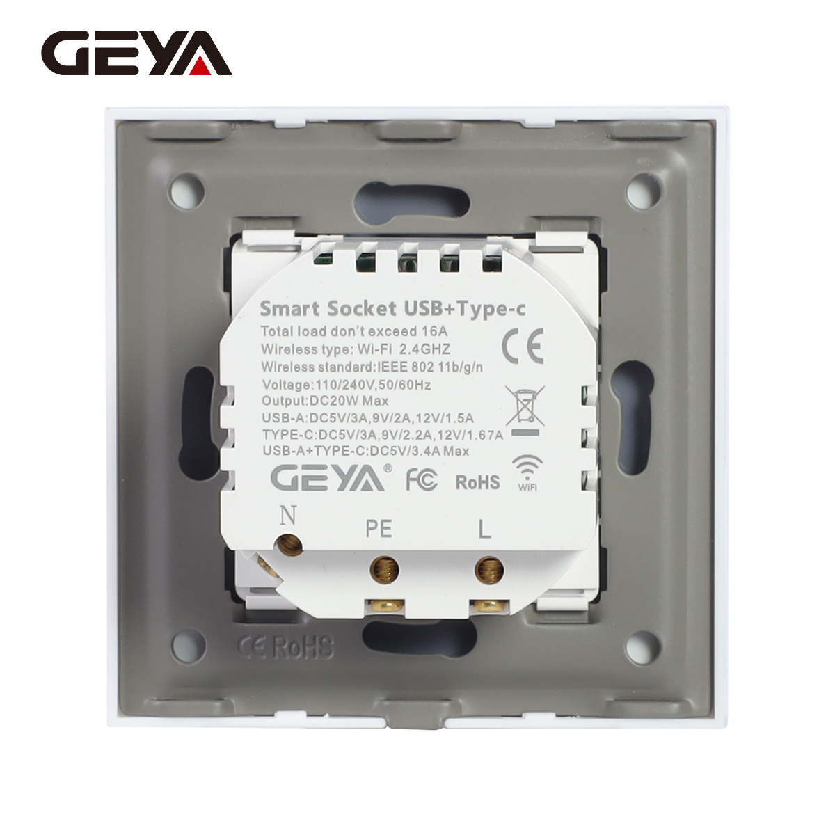 GEYA ไวไฟ EU ซ็อกเก็ตพร้อมพอร์ - Smart Home Energy Monitor บทวิจารณ์และราคา