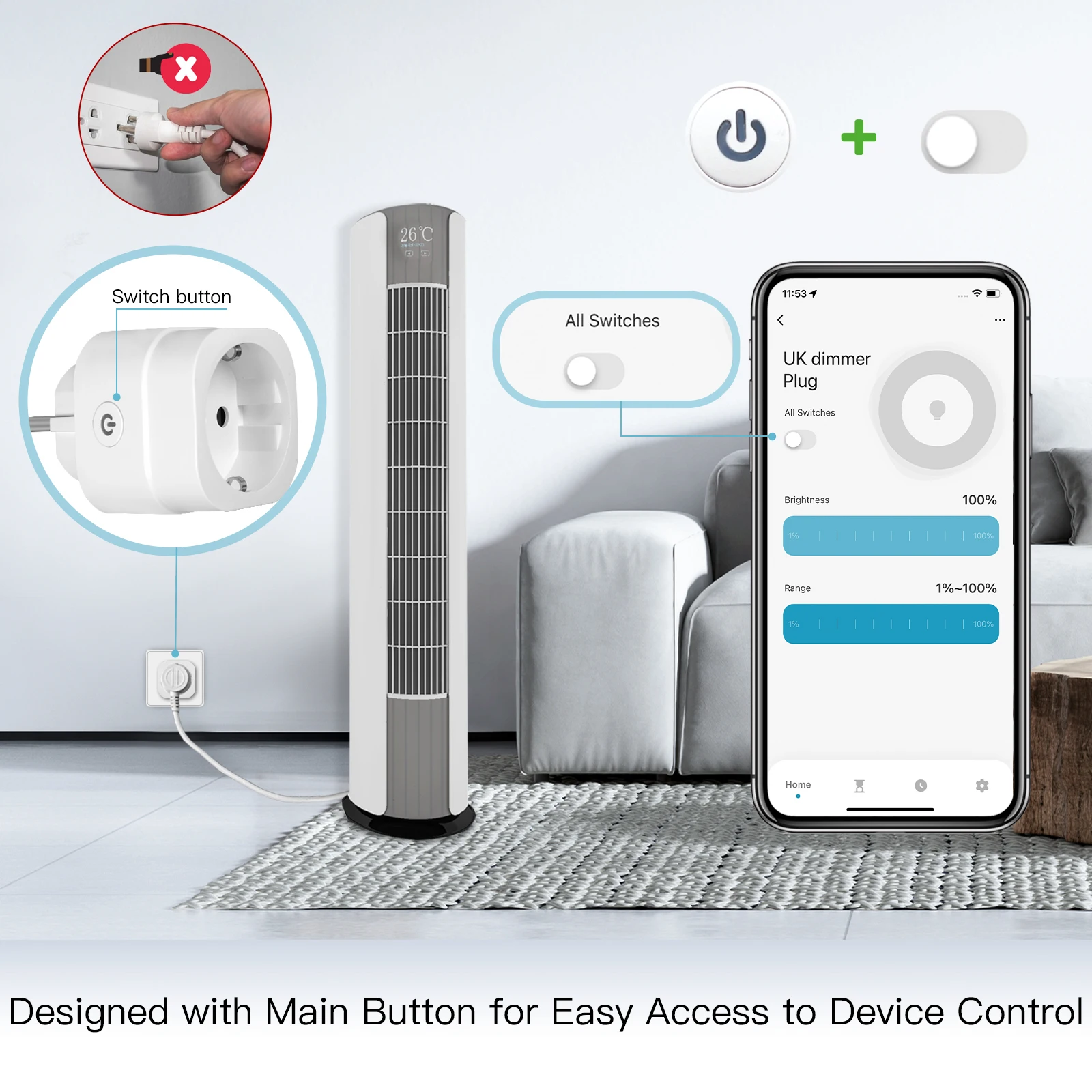 ปลั๊กไฟอัจฉริยะ MOES Tuya WiFi - Tuya Wifi Socket บทวิจารณ์และราคา