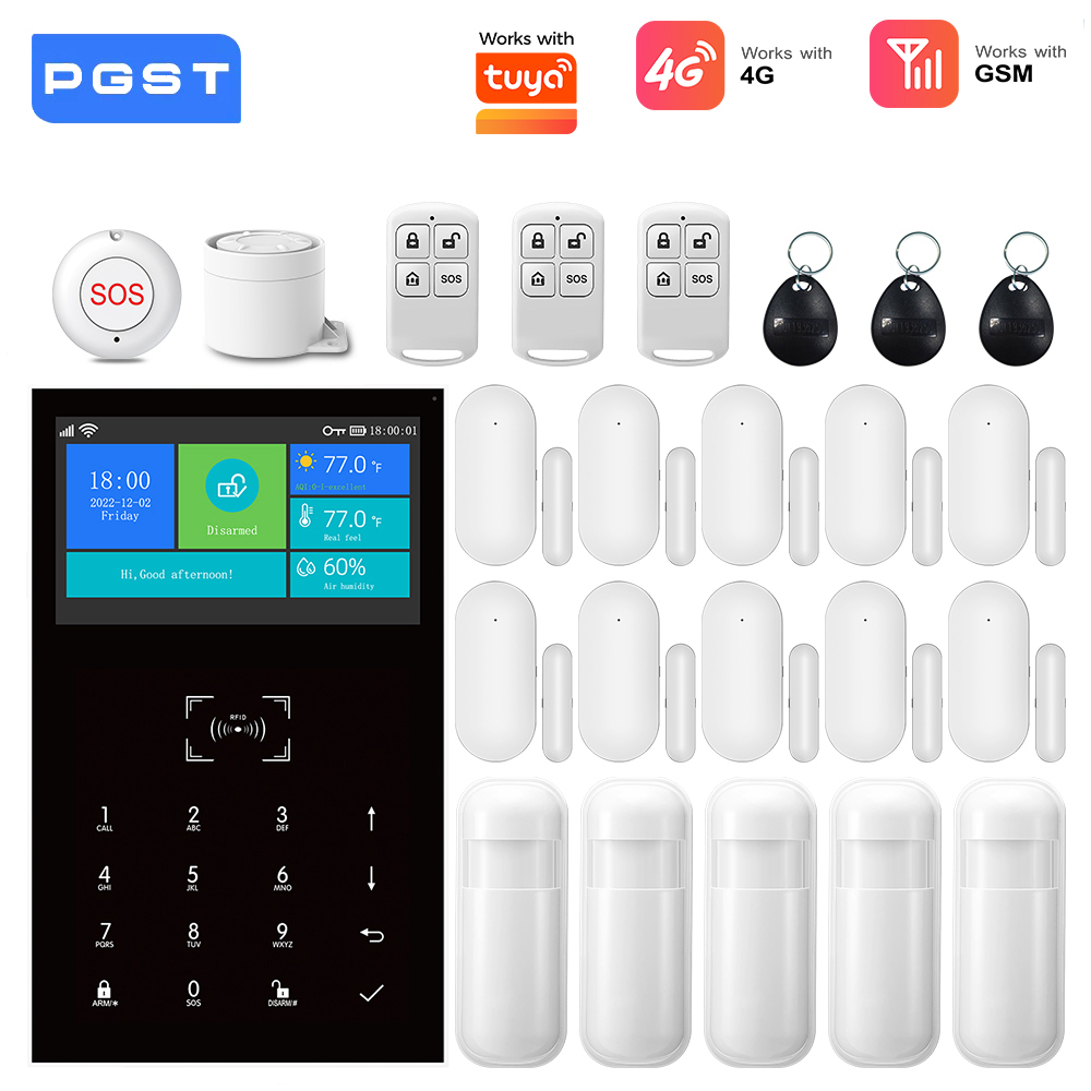 ระบบเตือนภัย 4G GSM WiFi ทำงาน - Smart Home Demo Kit บทวิจารณ์และราคา