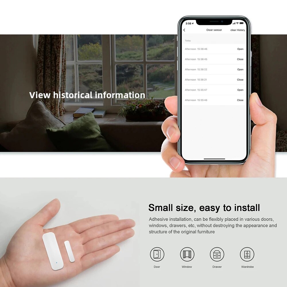 Onenuo Tuya เซ็นเซอร์ประตู WiF - Smart Home Notifications บทวิจารณ์และราคา