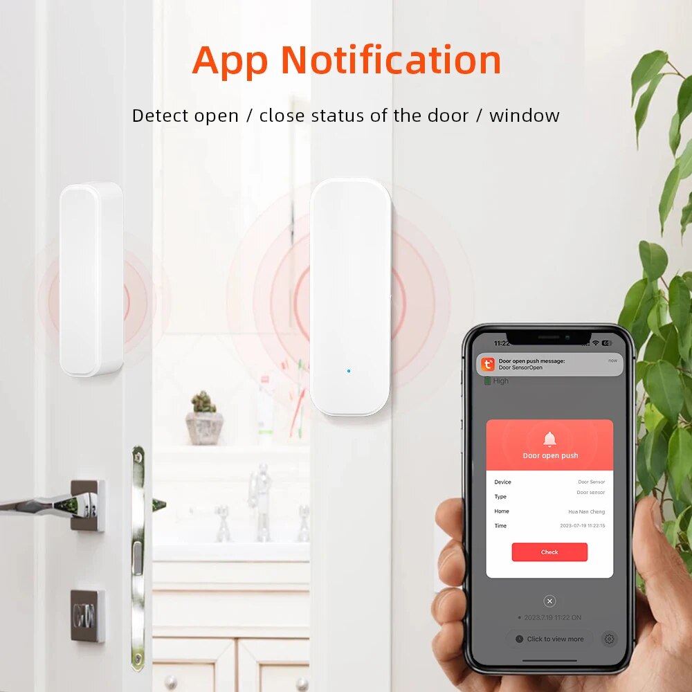 Onenuo Tuya เซ็นเซอร์ประตู WiF - Smart Home Notifications บทวิจารณ์และราคา